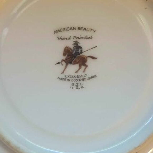 American Beauty Gold Fruit Saucer, Part of a Vintage Teacup and Saucer set - Picture 6 of 6